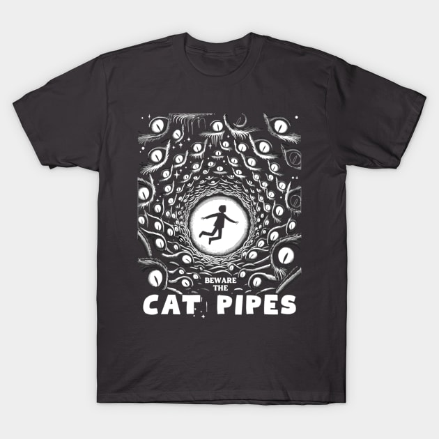 Beware the Cat Pipes T-Shirt by Jacksnaps